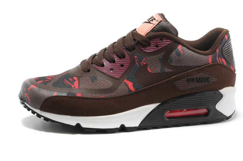 Nike Air Max 90 Chaussures Hommes pre TAPE Brun fonce Gris Orange (3)